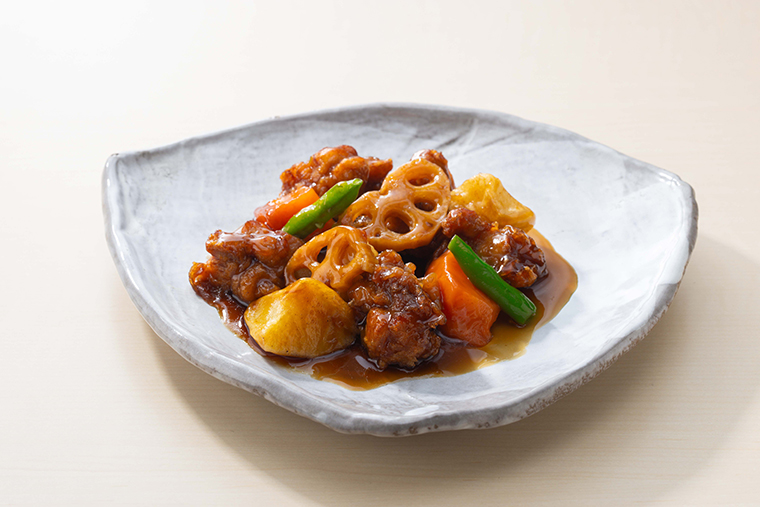 鶏と野菜の黒酢あん
