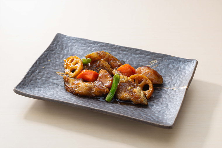 鱈と野菜の黒酢あん